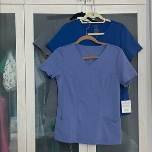 Jaanuu bundle of 3 Women's Short Sleeve scrub tops
